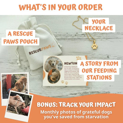 Little Feet Dog Paw Print Necklace