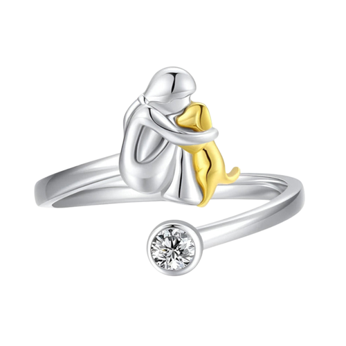 Cuddling Dog Ring