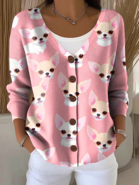 Chihuahua Graphic Cardigan