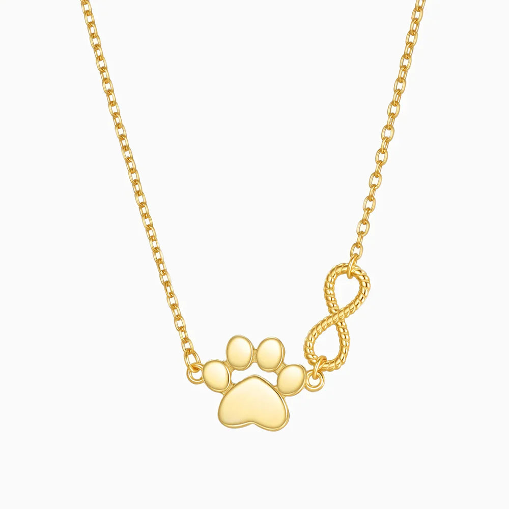Infinity Paw Necklace