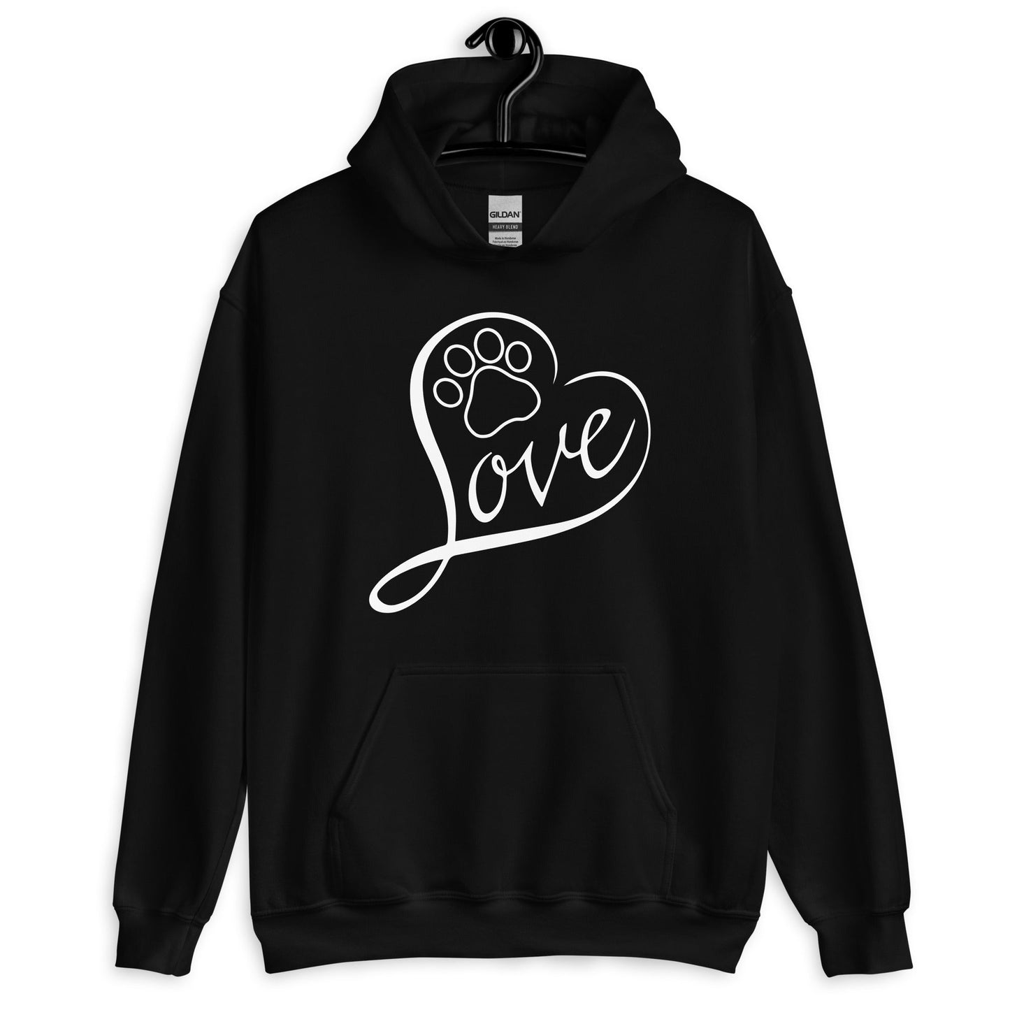 Love Dog Paw Print Hoodie
