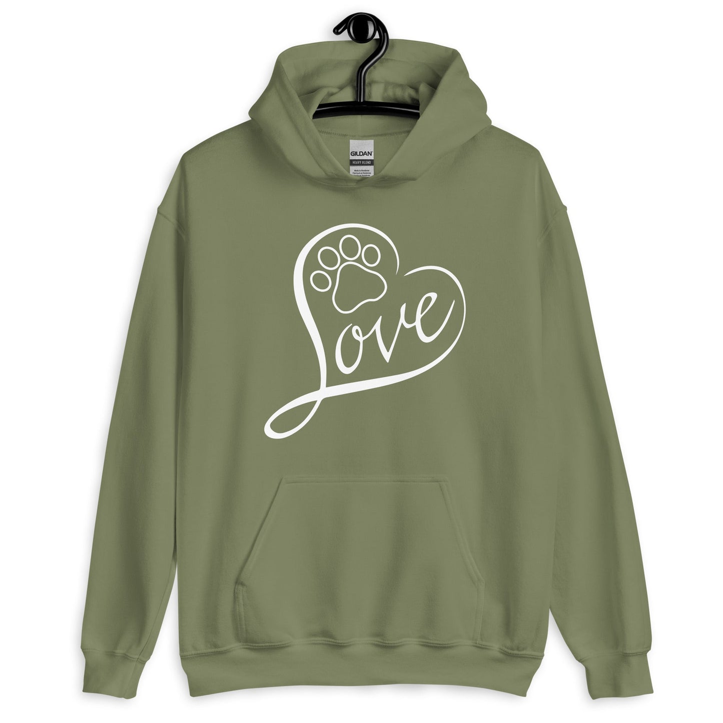Love Dog Paw Print Hoodie